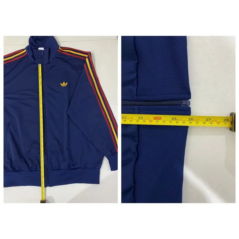 Adidas Originals Firebird Track Jacket Dark Blue Crew Yellow Power Red Size XL